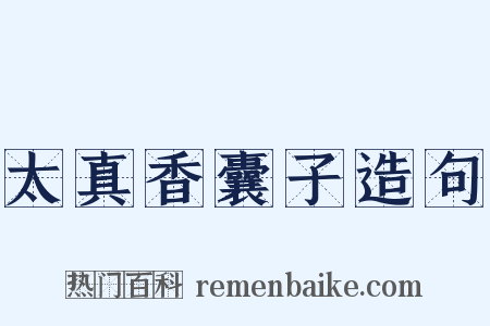 太真香囊子造句是什么意思的图片